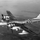 Boeing B-50D Superfortress. Note the larger vertical stabilizer and added fuel tanks.